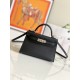 HERMES Kelly Mini II Nior Epsom Silver-tone Hardware