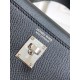 HERMES Kelly Mini II Nior Epsom Silver-tone Hardware