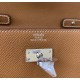 HERMES Kelly To Go Gold Epsom Silver-tone Hardware