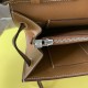 HERMES Kelly To Go Gold Epsom Silver-tone Hardware