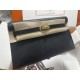 HERMES Kelly Elan Nior Chevre Gold-tone Hardware