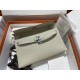 HERMES Kelly Elan Craie Chevre Silver-tone Hardware