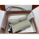 HERMES Kelly Elan Craie Chevre Gold-tone Hardware