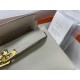 HERMES Kelly Elan Craie Chevre Gold-tone Hardware