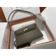 HERMES Kelly Elan Etoupe Chevre Gold-tone Hardware