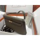 HERMES Kelly Elan Etoupe Chevre Gold-tone Hardware