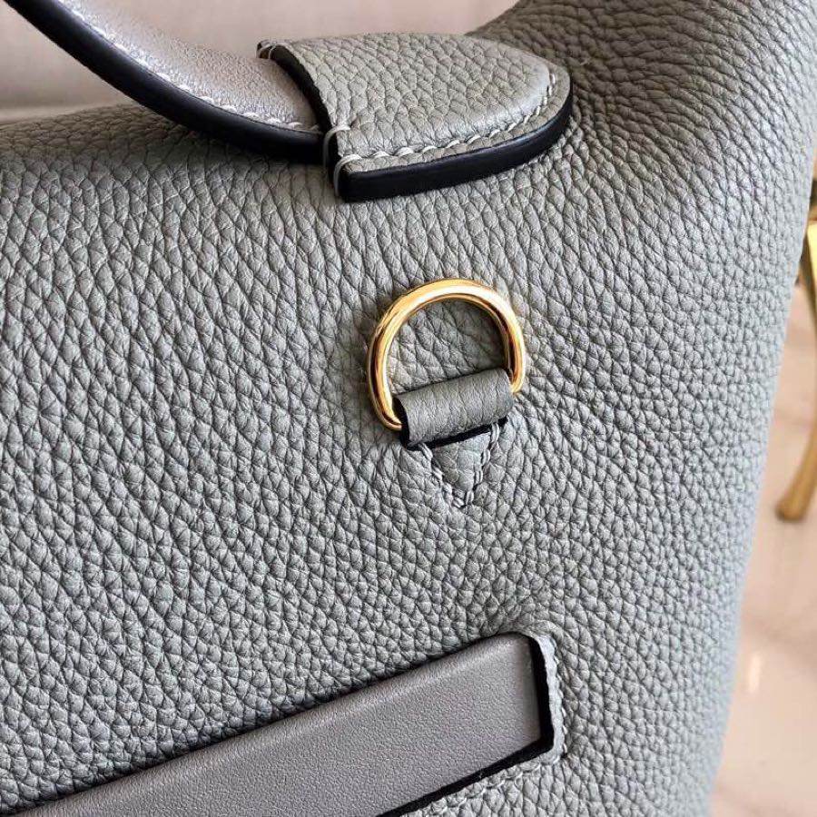 HERMES Kelly 2424 Etain Togo Gold-tone Hardware