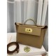 HERMES Kelly Mini 2424 Biscuit Evercolor Gold-tone Hardware