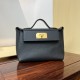 HERMES Kelly Mini 2424 Nior Evercolor Gold-tone Hardware