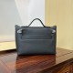 HERMES Kelly Mini 2424 Nior Evercolor Silver-tone Hardware