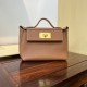 HERMES Kelly Mini 2424 Gold Evercolor Gold-tone Hardware