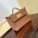 HERMES Kelly Mini 2424 Gold Evercolor Gold-tone Hardware