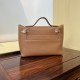 HERMES Kelly Mini 2424 Gold Evercolor Gold-tone Hardware