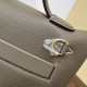 HERMES Kelly Mini 2424 Etoupe Evercolor Gold-tone Hardware