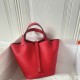 HERMES Picotin Lock 22 Rouge Casaque Togo