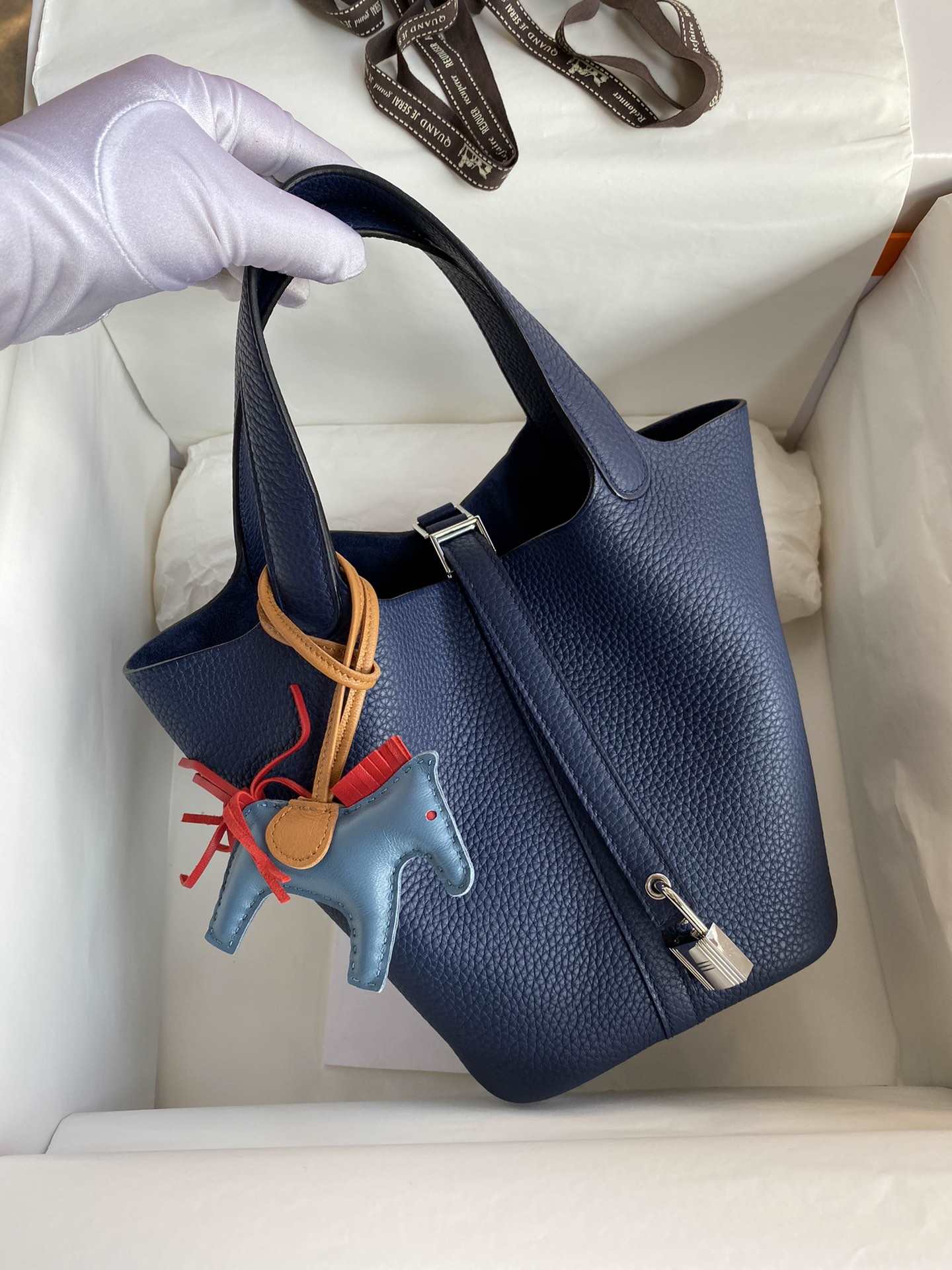 HERMES Picotin Lock 18 Deep Blue TC