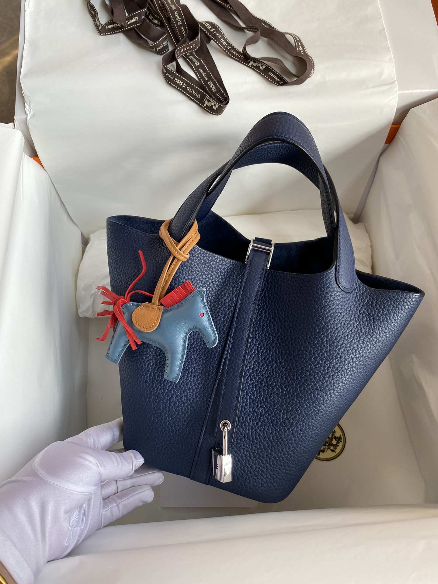 HERMES Picotin Lock 18 Deep Blue TC