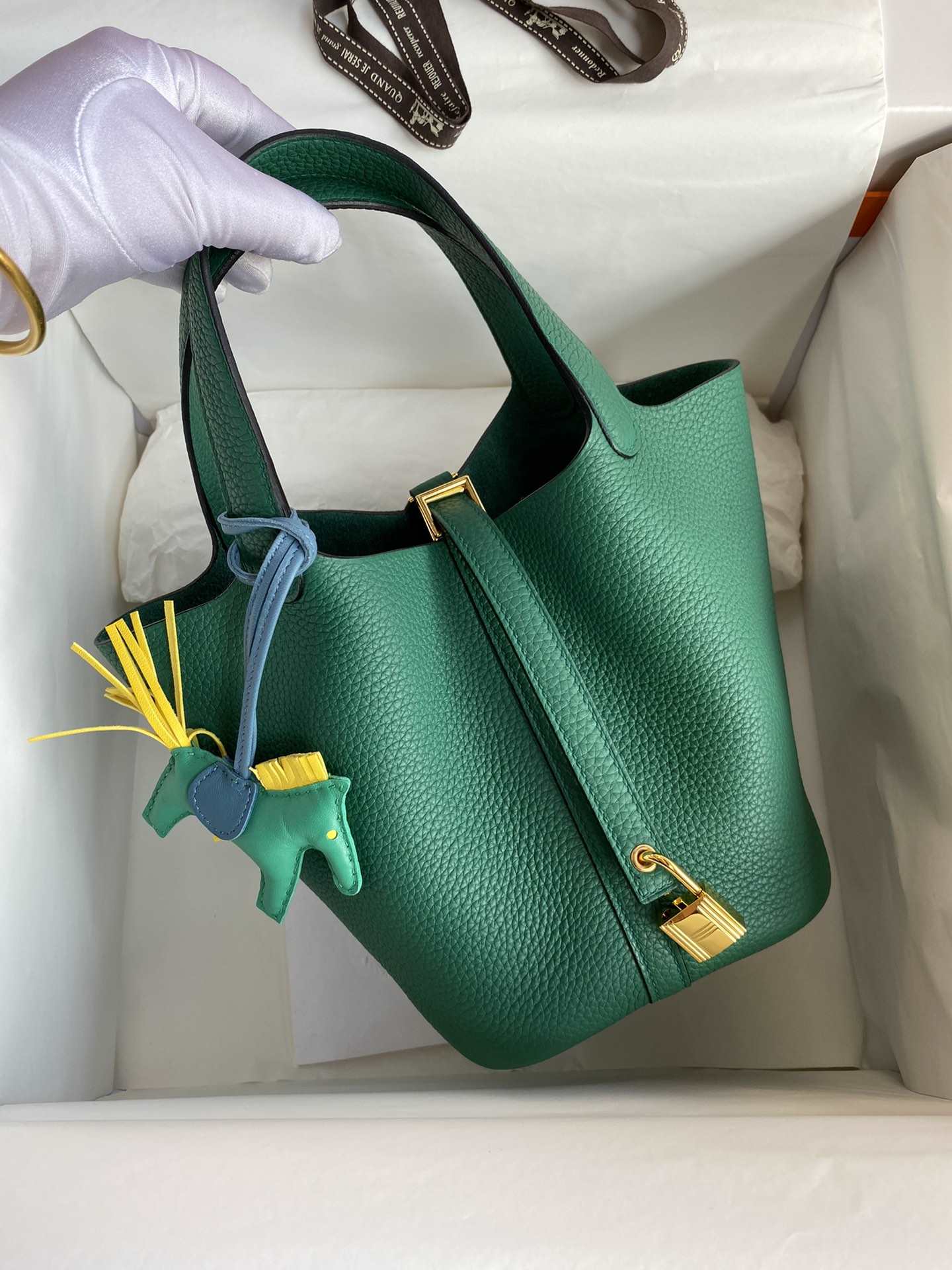 HERMES Picotin Lock 18 Malachite TC