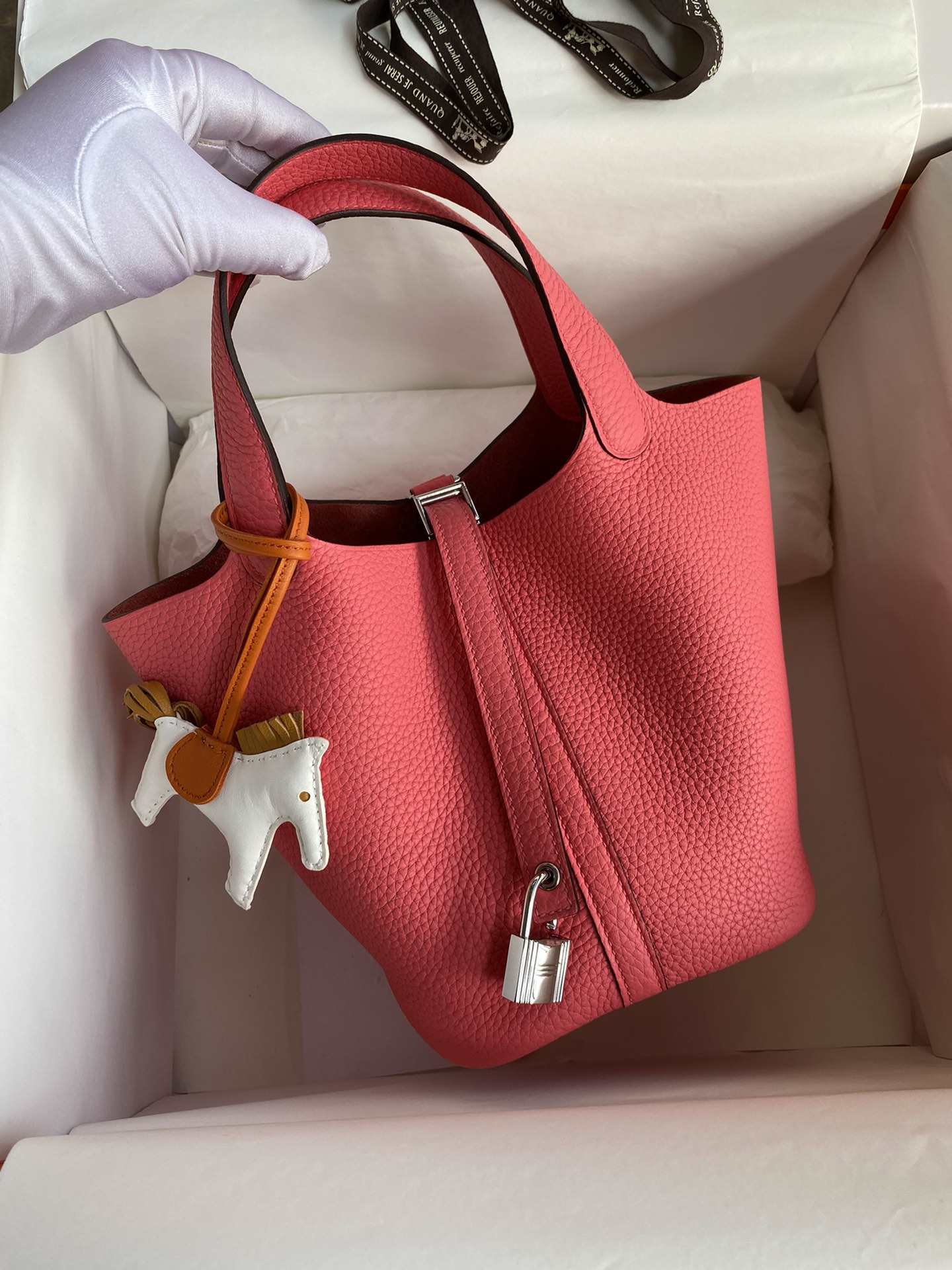 HERMES Picotin Lock 18 Rose Lipsur TC