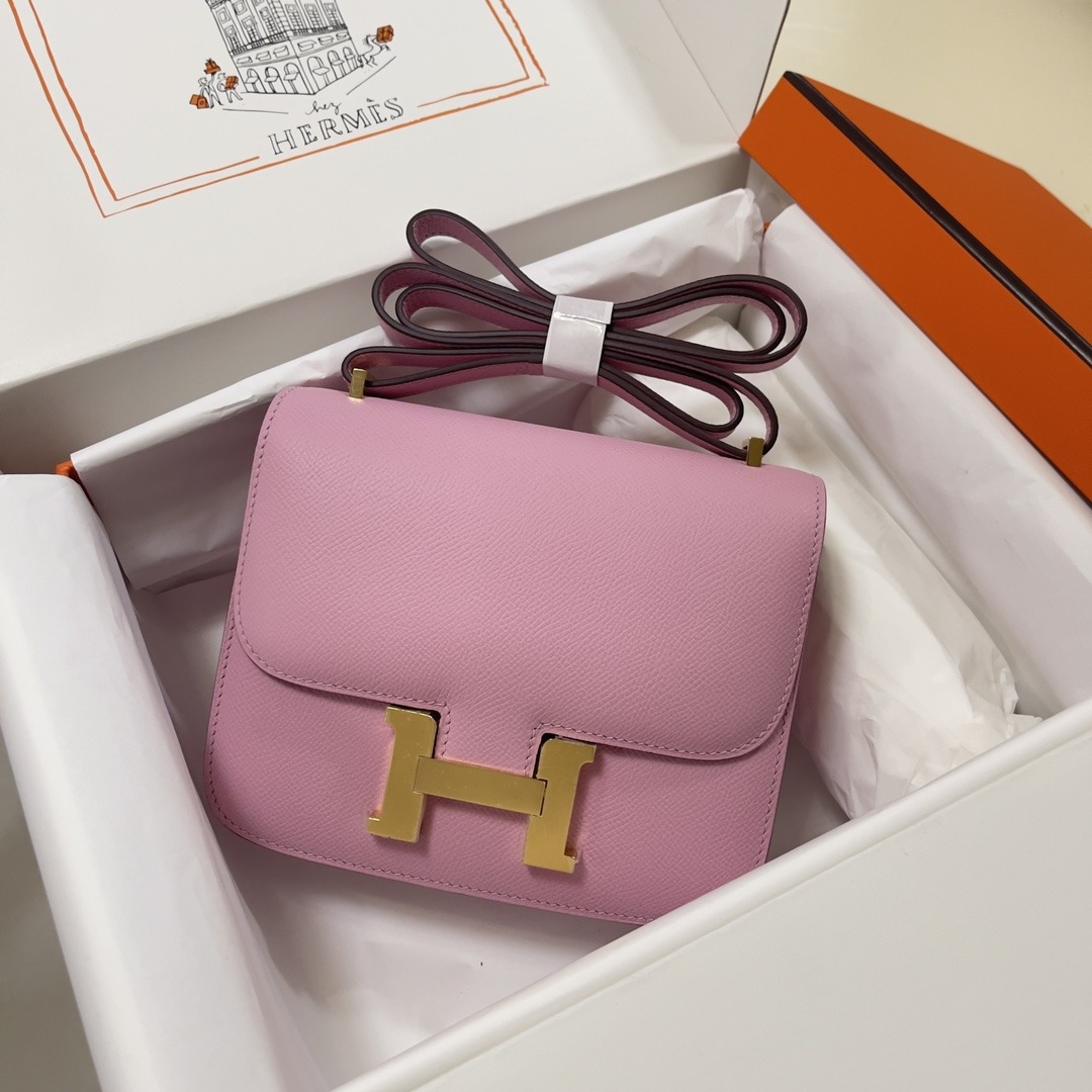 HERMES Constance 19 Mauve Sylvestre Epsom