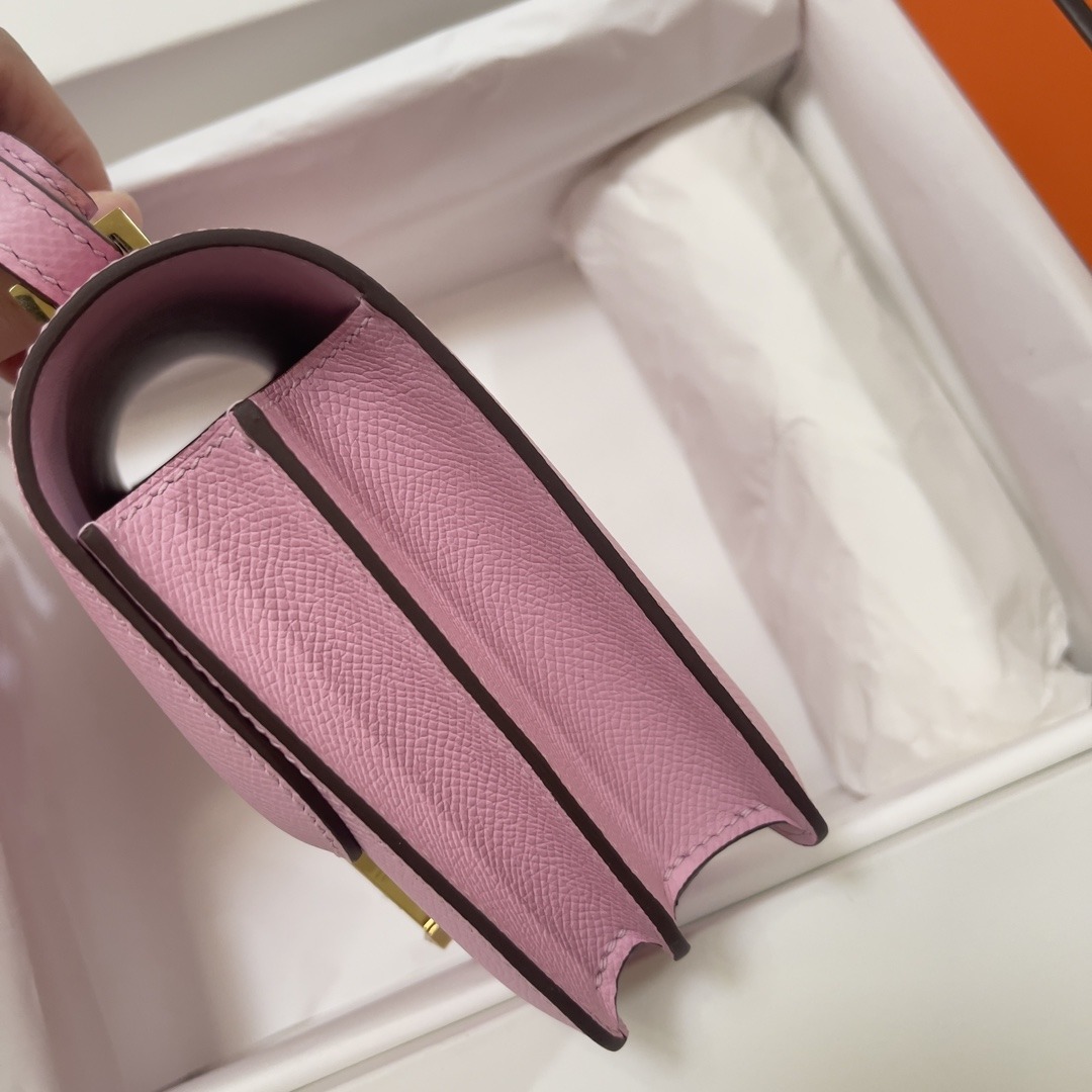 HERMES Constance 19 Mauve Sylvestre Epsom