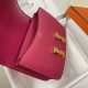 HERMES Constance 19 Rose Exterme Epsom