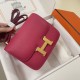 HERMES Constance 19 Rose Exterme Epsom