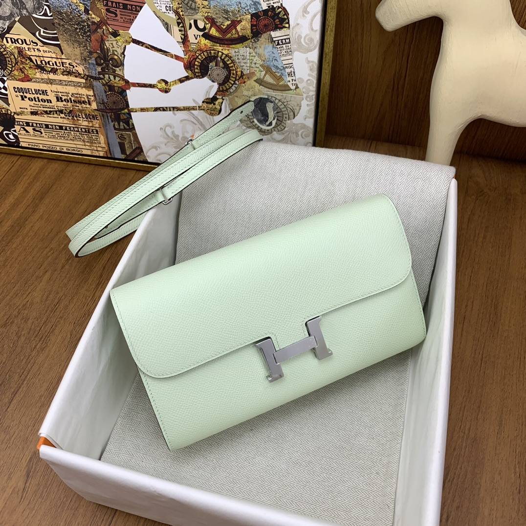 HERMES Constance to go Vert Fizz Epsom