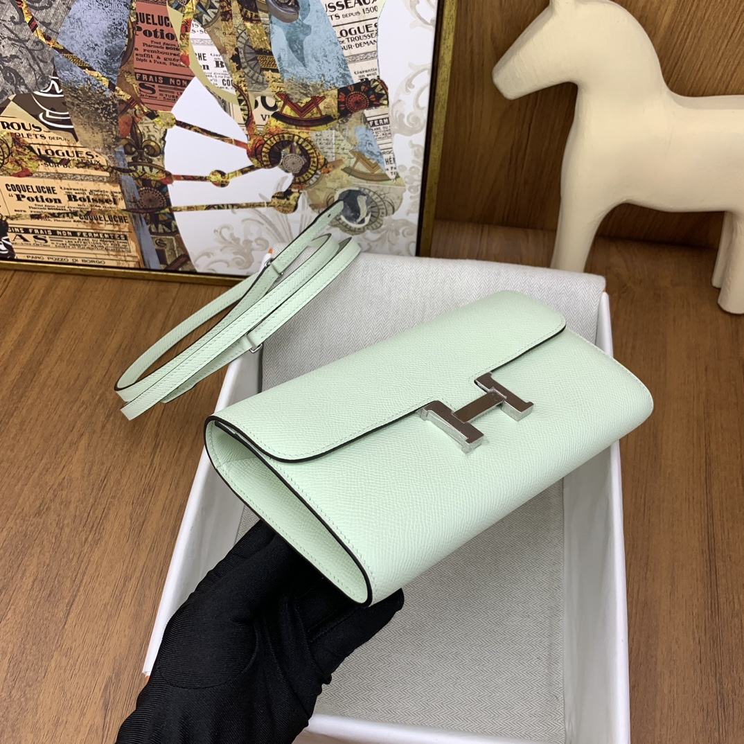 HERMES Constance to go Vert Fizz Epsom