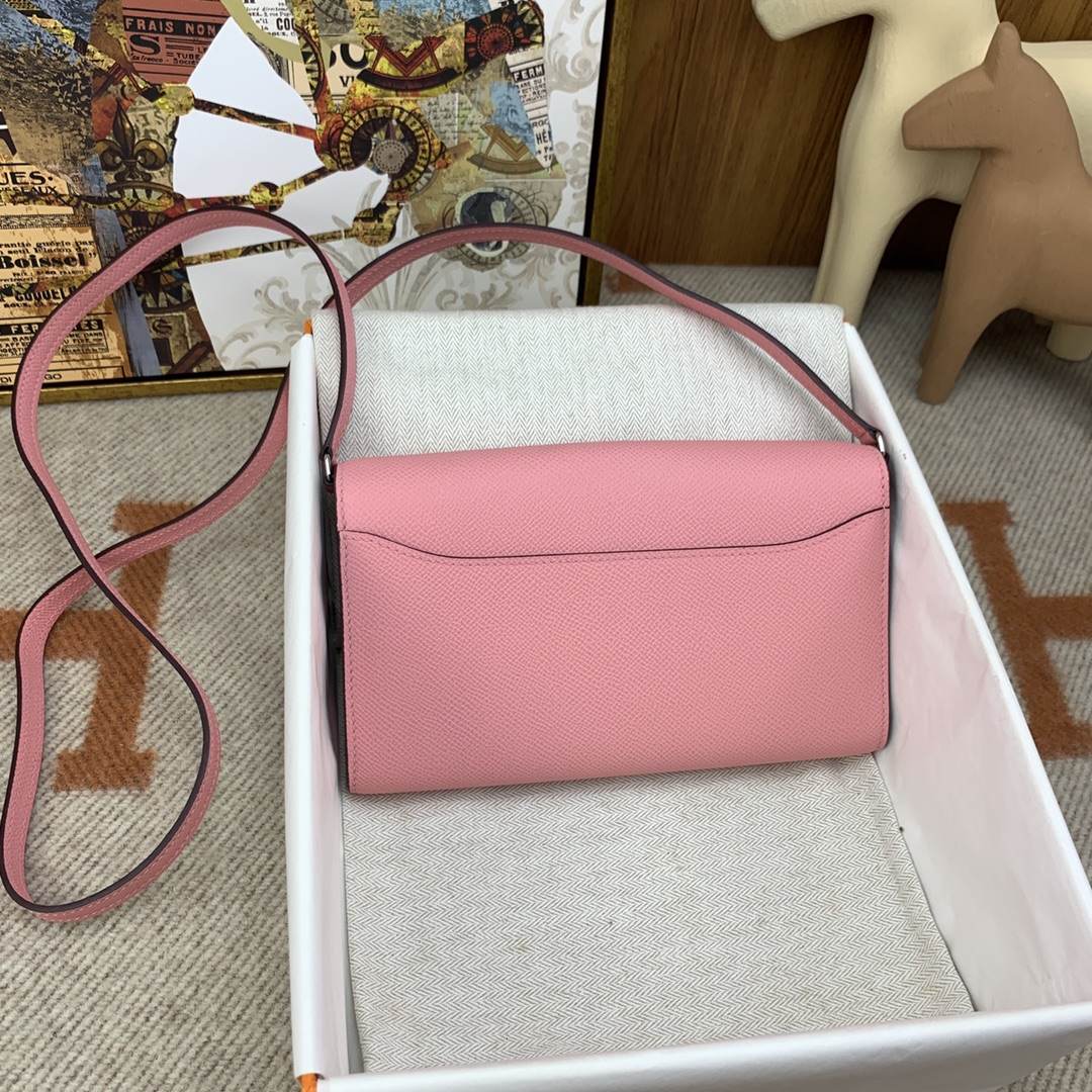 HERMES Constance to go Rose Confetti Epsom