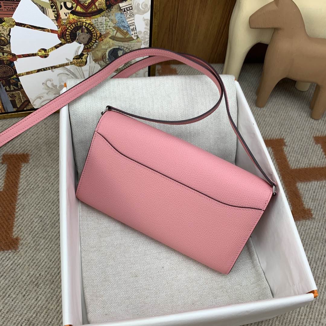 HERMES Constance to go Rose Confetti Epsom