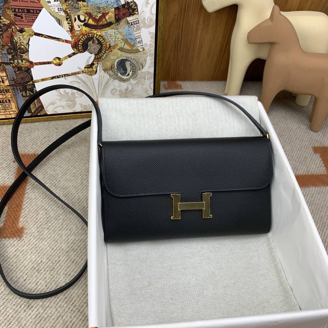 HERMES Constance to go Noir Epsom