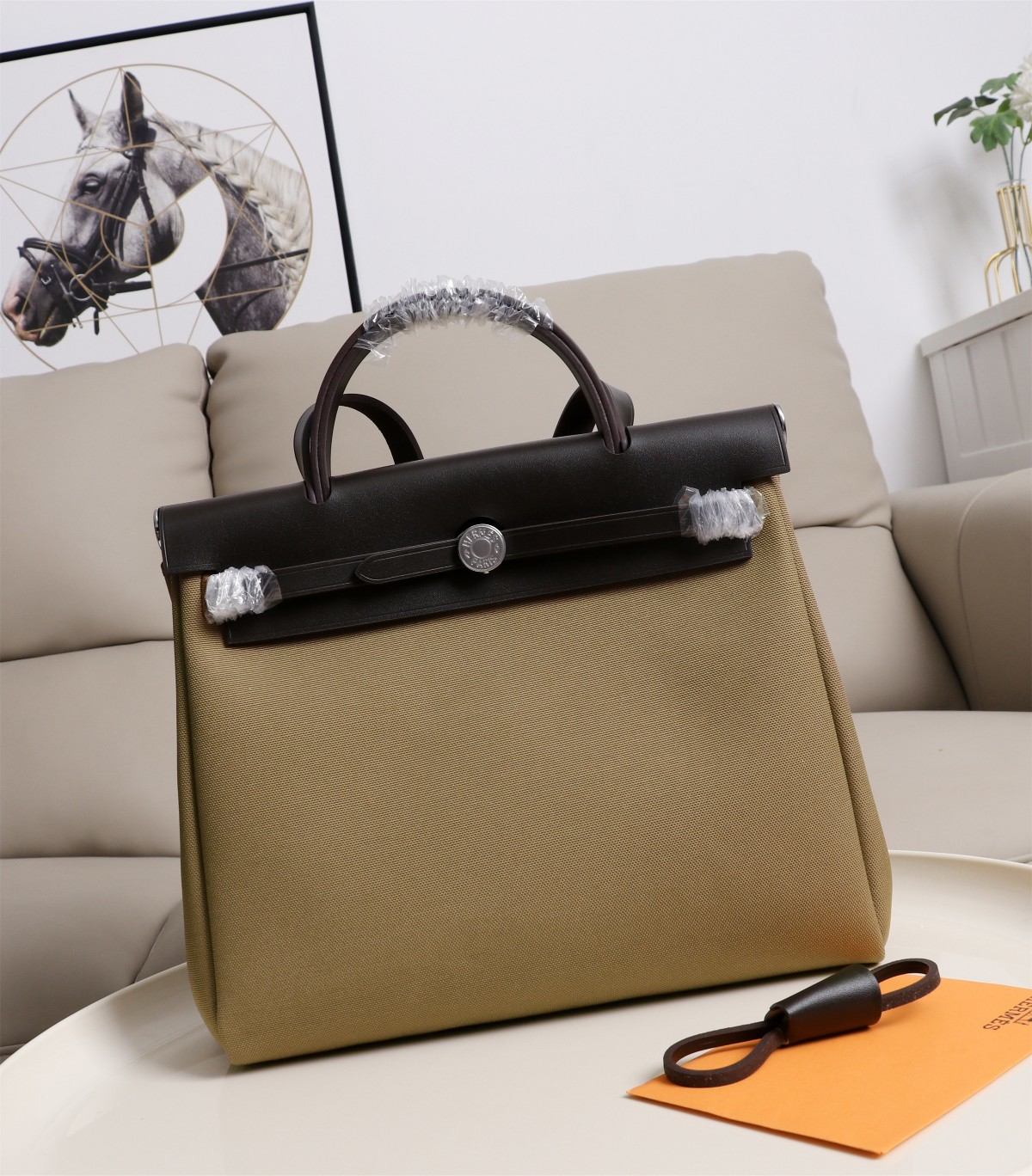 HERMES Herbag Zip Cabine Gray-green