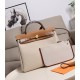 HERMES Herbag Zip Cabine Brown White