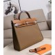 HERMES Herbag Zip Cabine Brown 