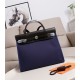 HERMES Herbag Zip Cabine Bleu Dcean