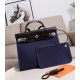 HERMES Herbag Zip Cabine Bleu Dcean