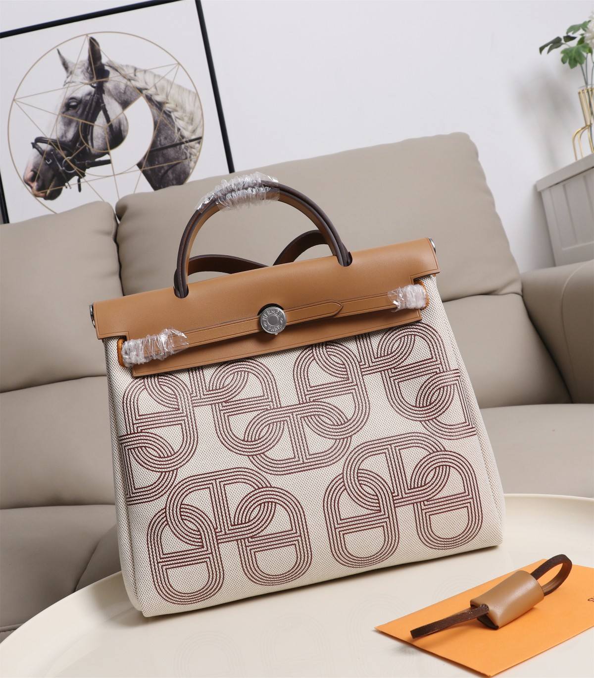 HERMES Herbag Zip Cabine Brown