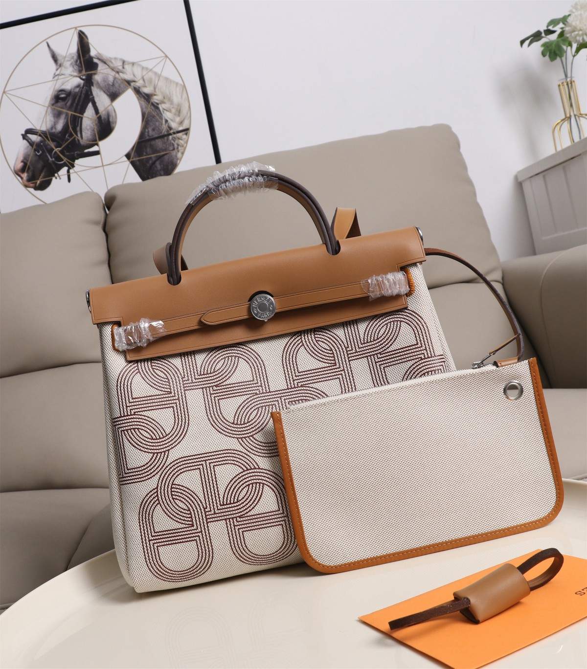 HERMES Herbag Zip Cabine Brown