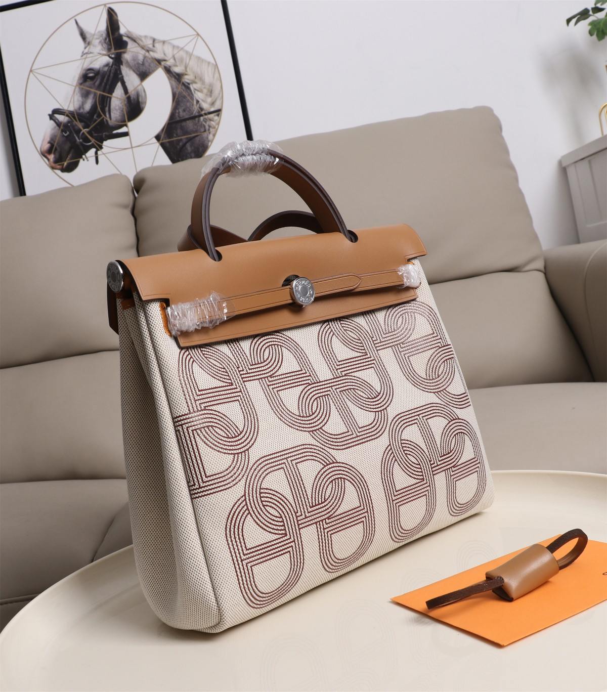 HERMES Herbag Zip Cabine Brown