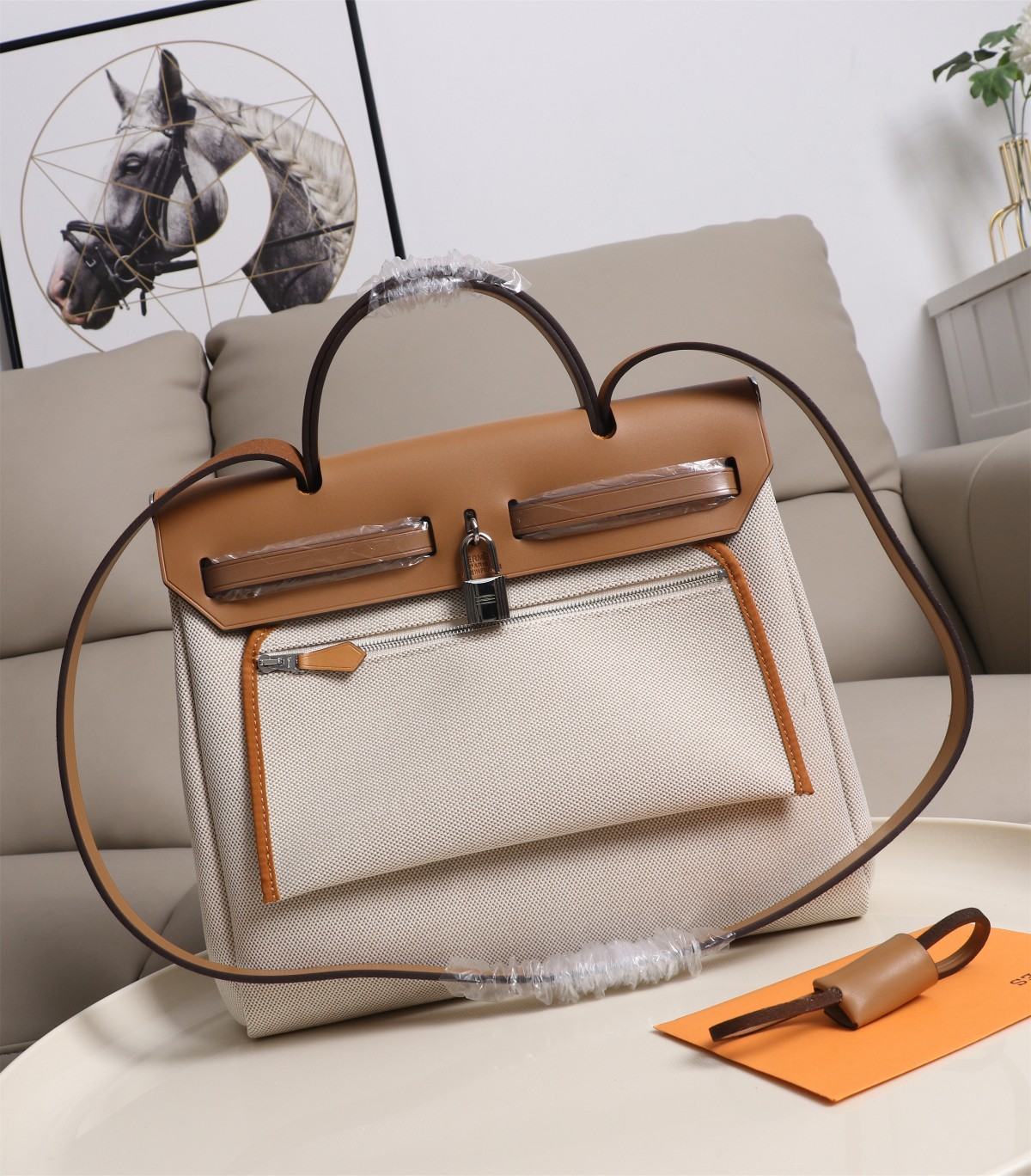 HERMES Herbag Zip Cabine Brown