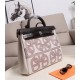 HERMES Herbag Zip Cabine Ebony White