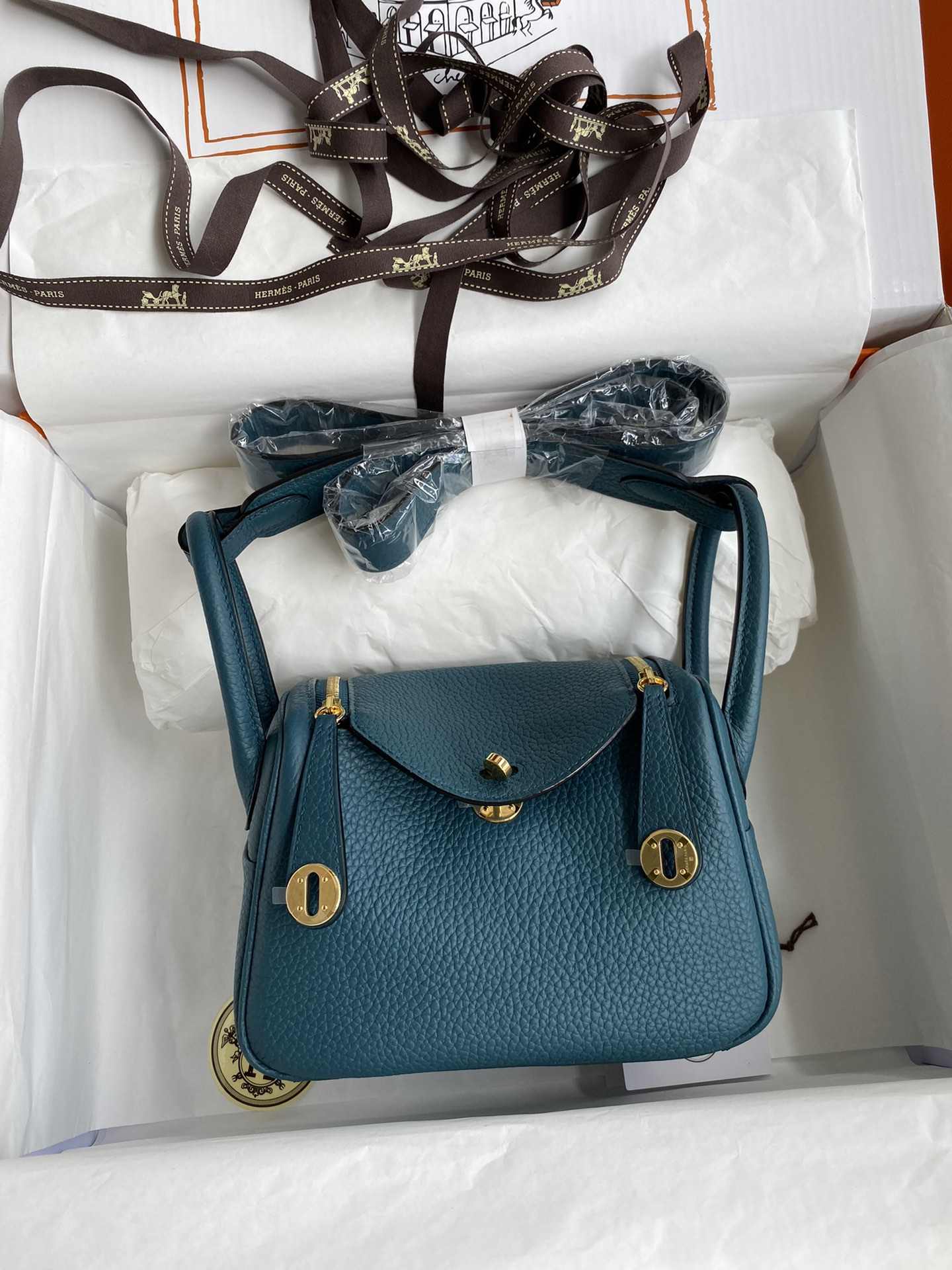 HERMES Lindy 19 Prussian Green