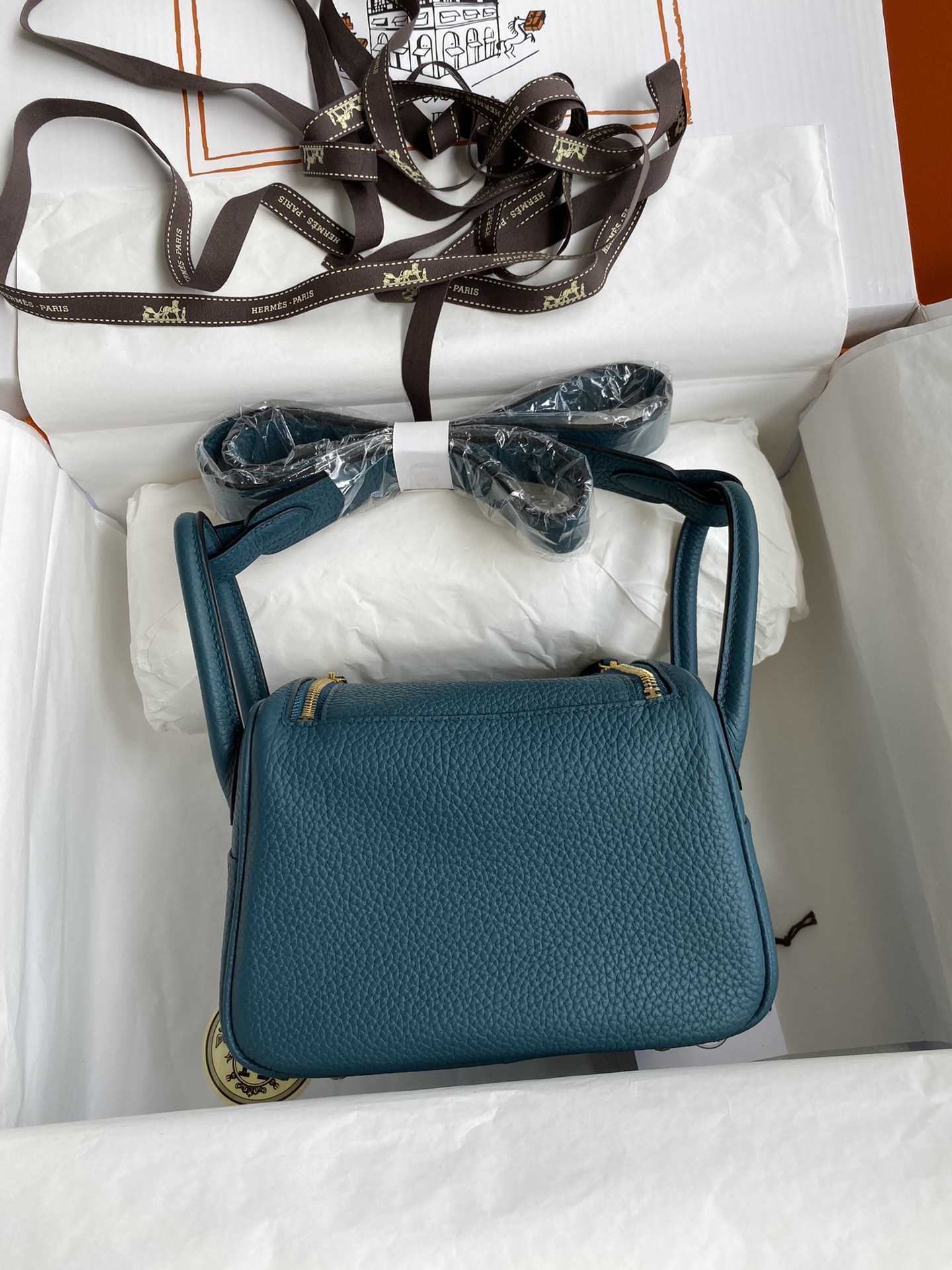 HERMES Lindy 19 Prussian Green