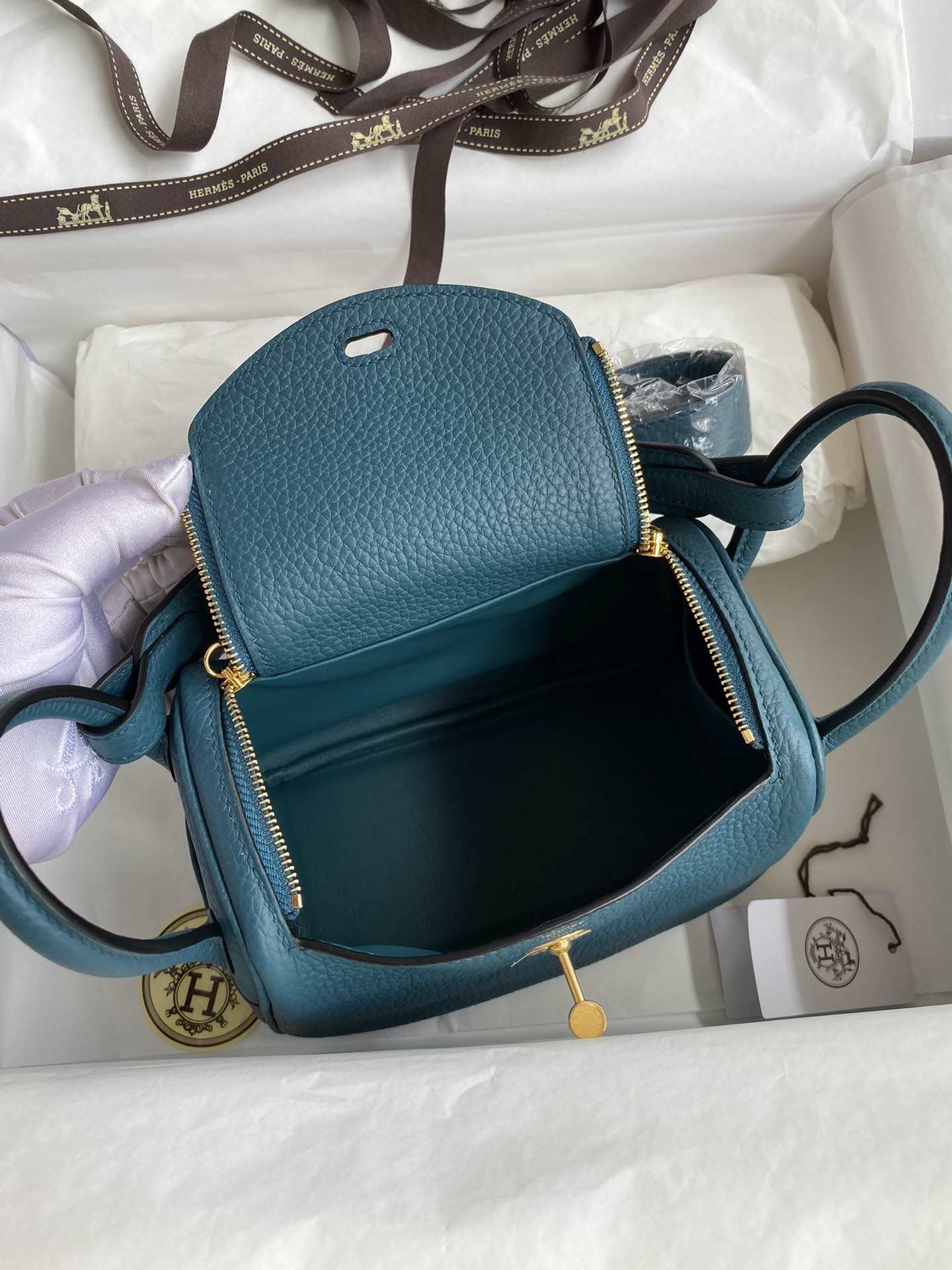 HERMES Lindy 19 Prussian Green