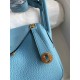 HERMES Lindy 19 Bleu De Noo