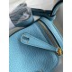 HERMES Lindy 19 Bleu De Noo