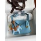 HERMES Lindy 19 Bleu De Noo