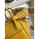 HERMES Lindy 19 Jaune Ambre