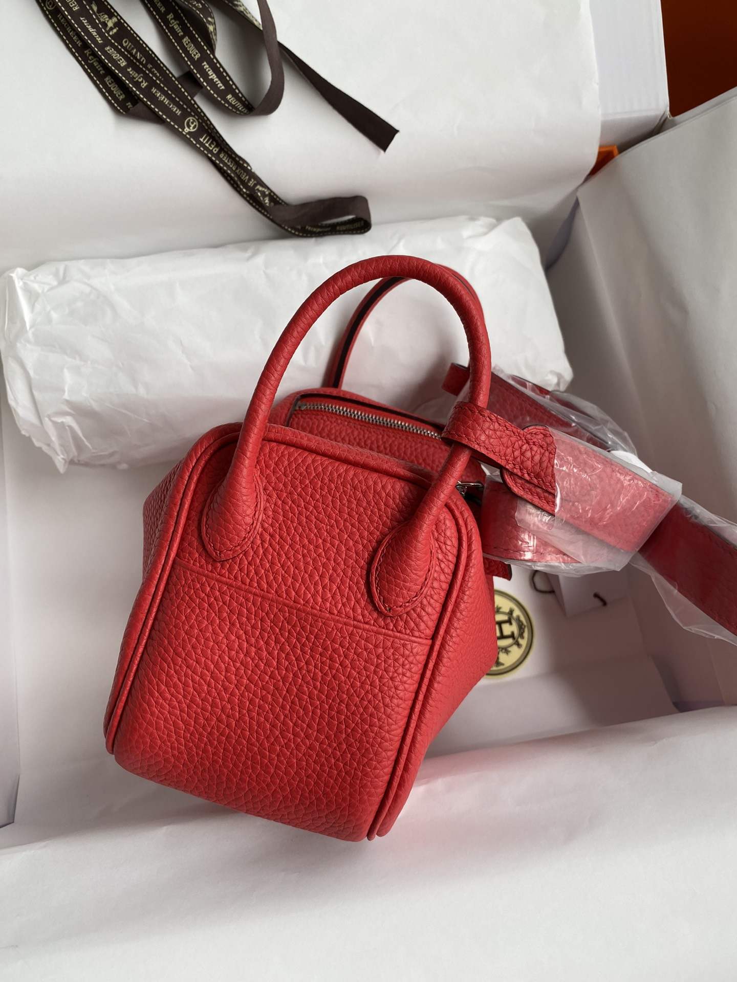 HERMES Lindy 19 Rouge De Corur